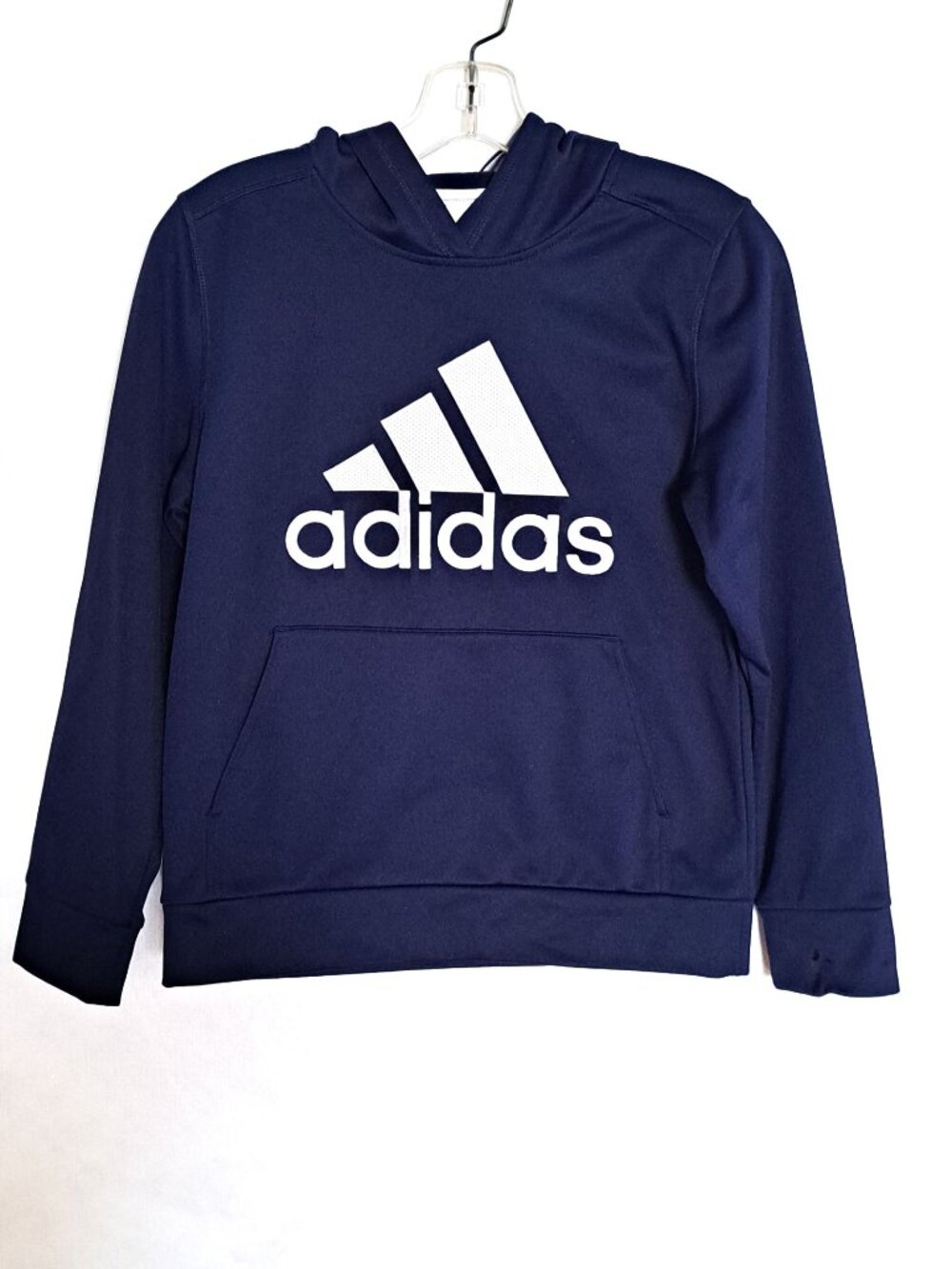 Adidas Originals Boys Hoodie Size M (10/12) Navy White Lightweight